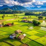 The Country Of Thailand The Issan Rural Rice Fi